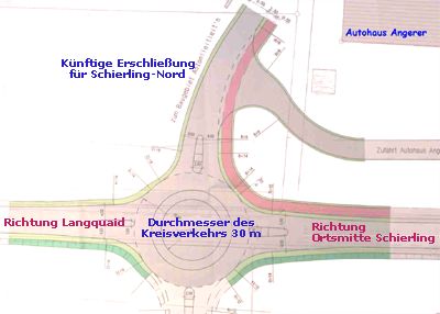 Kreisverkehr Richtung Langquaid