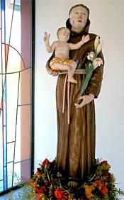 Antoniusfigur in der Kapelle