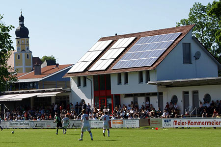Solarpanels auf dem Schierlinger Vereinsheim