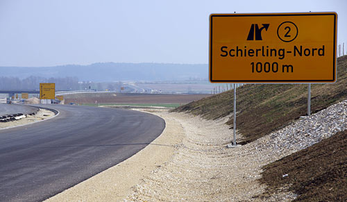 Die Anschlussstelle Schierling Nord