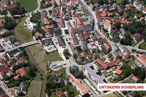 Luftbild des Ortskerns